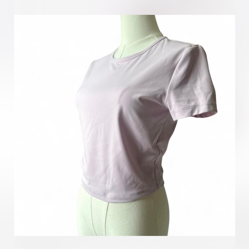 NWT GREYSON Venus Short Sleeve Crop Top Polo Womens Small Sunrise Lilac